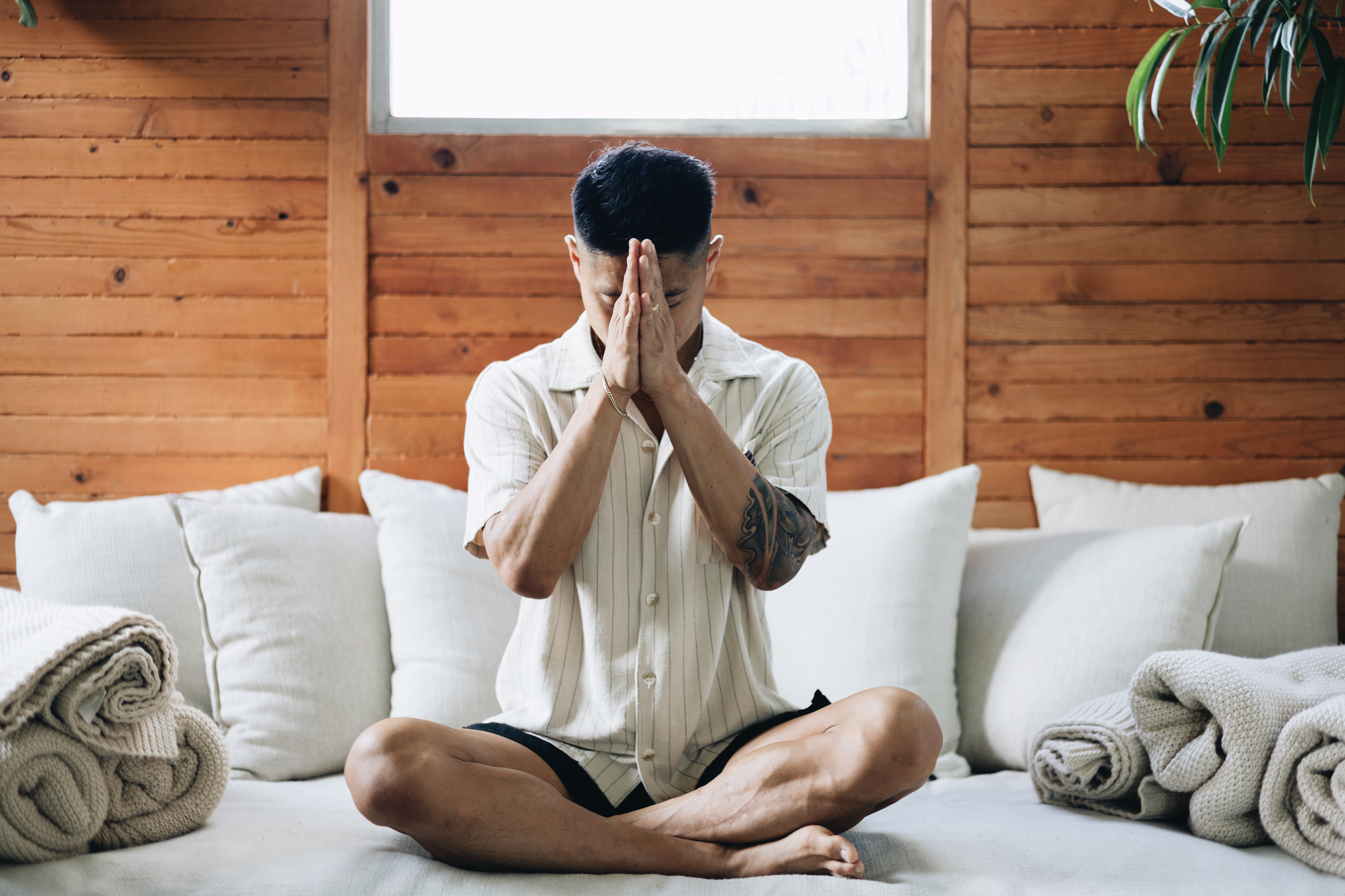 Kyle in meditation — yoga and presence